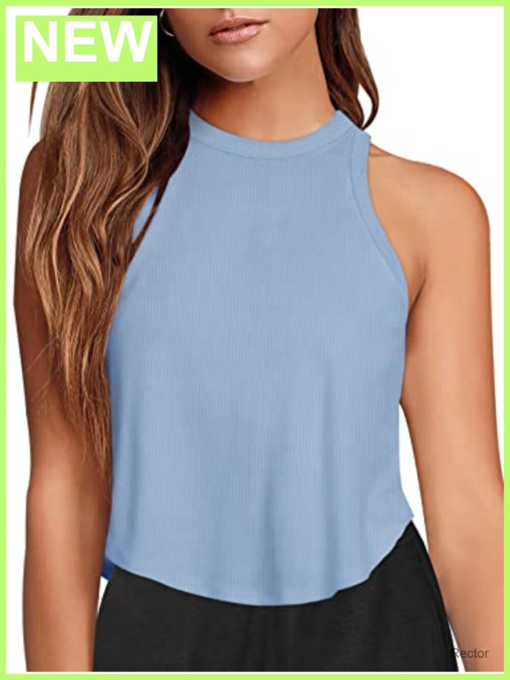 Womens Flowy Sleeveless Workout Crop Top Muscle Tank Racerback